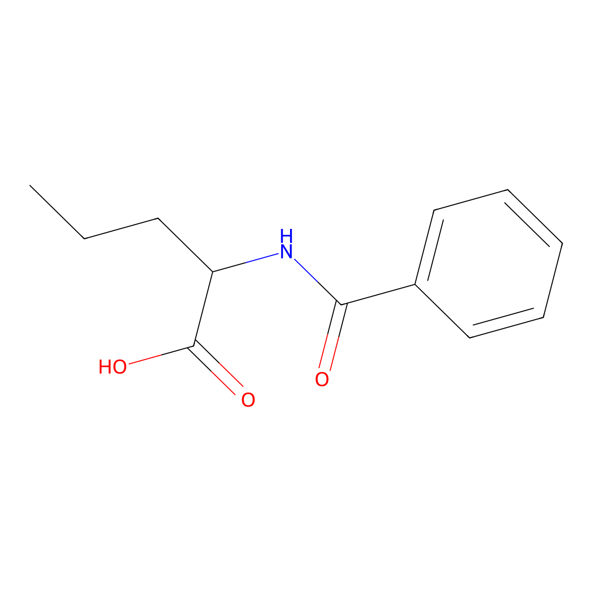 N-Benzoyl-L-norvaline molecular structure, CAS 121470-62-0