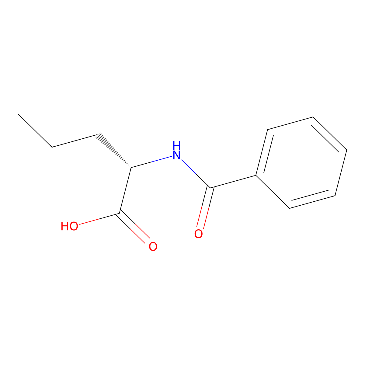 N-Benzoyl-L-norvaline molecular structure, CAS 121470-62-0