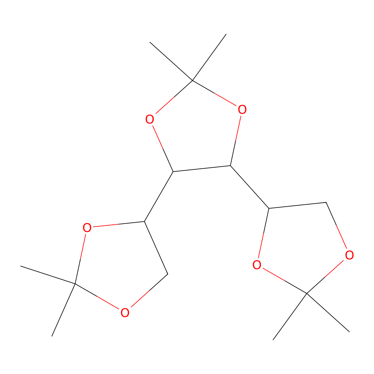 1,2:3,4:5,6-Tris-O-(1-methylethylidene)hexitol molecular structure, CAS 1214702-92-7