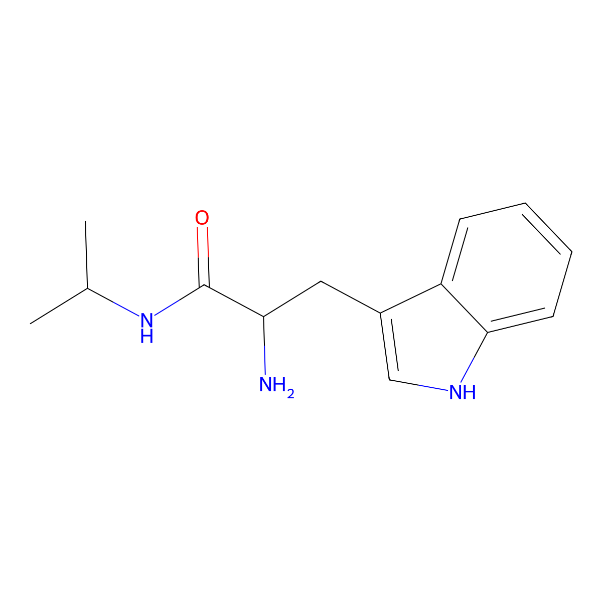 2-amino-3-(1H-indol-3-yl)-N-isopropylpropanamide molecular structure, CAS 1214705-97-1