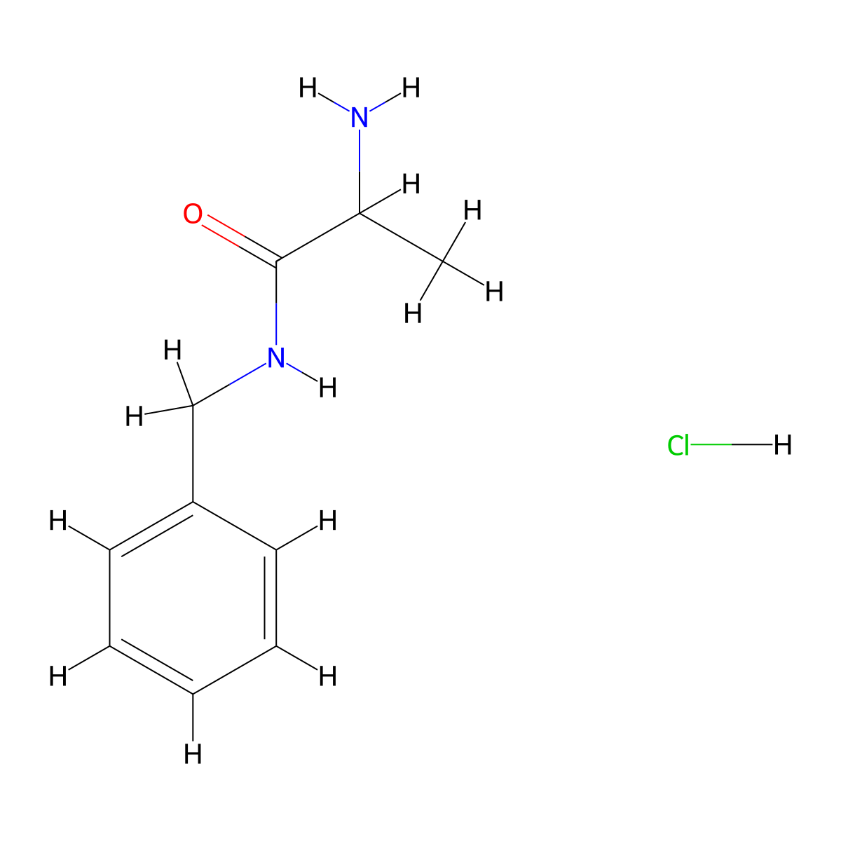 2-amino-N-benzylpropanamide hydrochloride molecular structure, CAS 1214706-98-5
