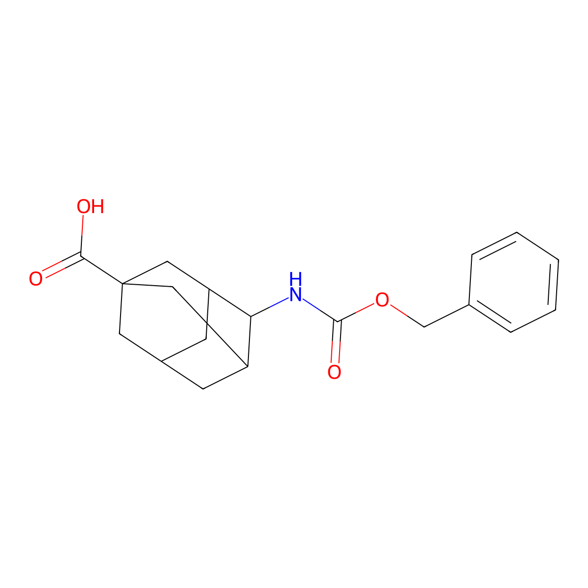 4-{[(Benzyloxy)carbonyl]amino}adamantane-1-carboxylic acid molecular structure, CAS 1214728-46-7