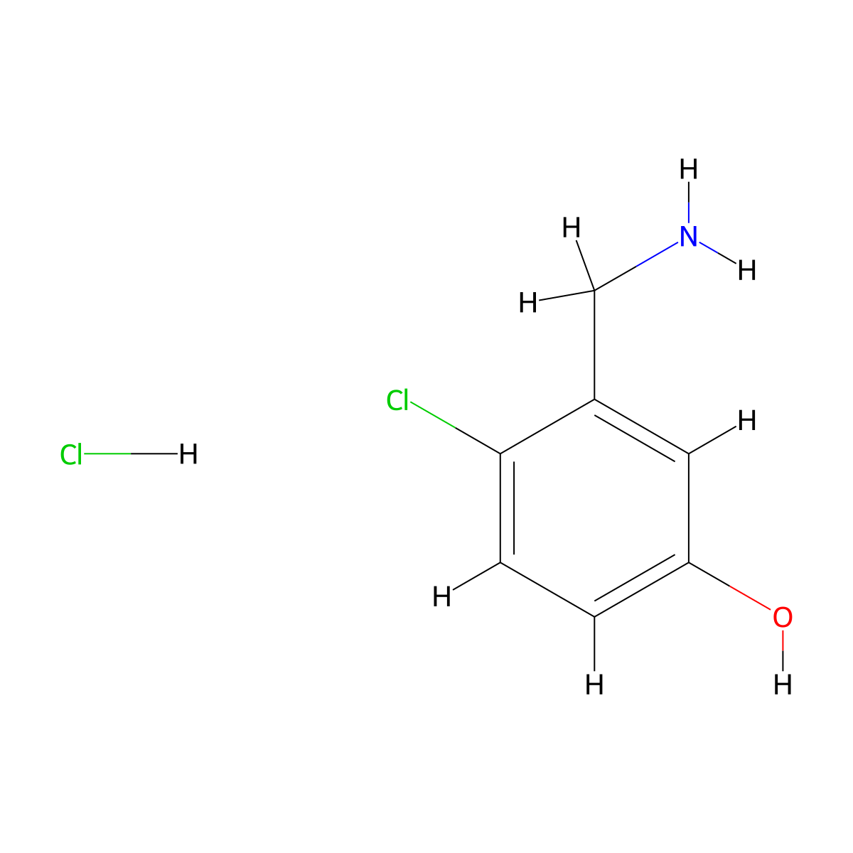 3-(Aminomethyl)-4-chlorophenol hydrochloride molecular structure, CAS 1214728-66-1
