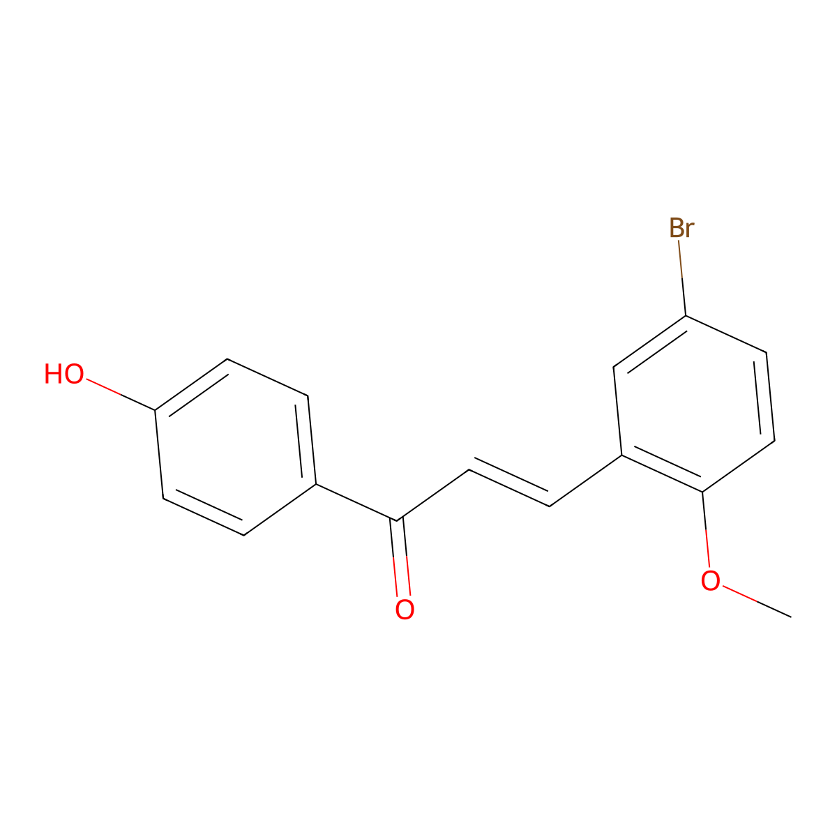 5-Bromo-4'-hydroxy-2-methoxychalcone molecular structure, CAS 1214751-07-1