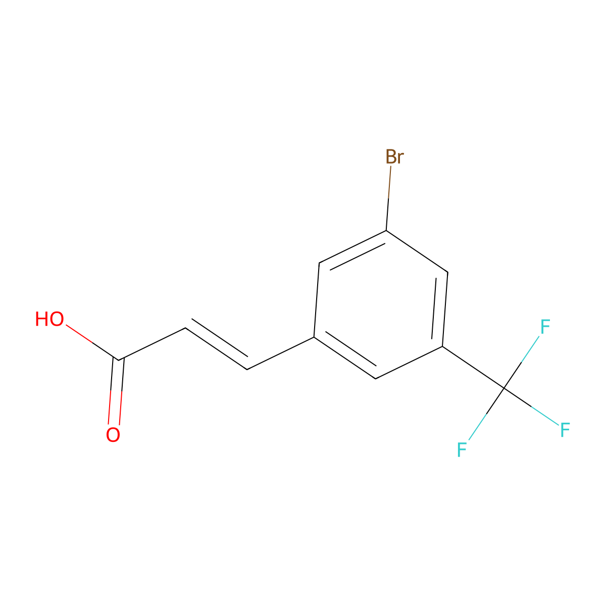 3-Bromo-5-(trifluoromethyl)cinnamicacid molecular structure, CAS 1214790-89-2