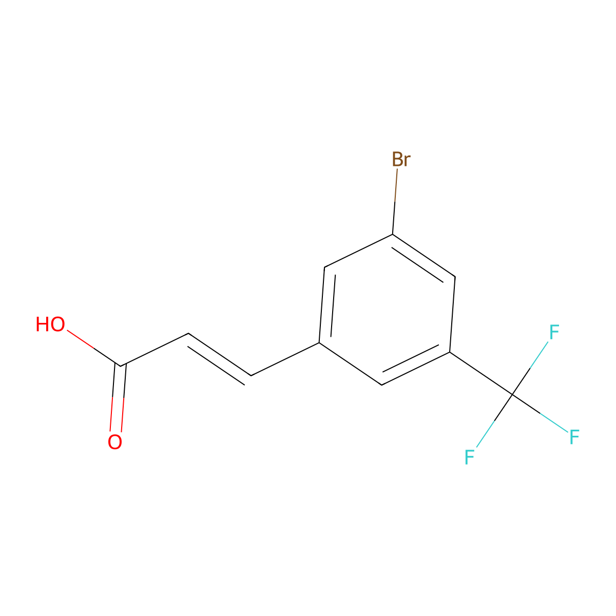 3-Bromo-5-(trifluoromethyl)cinnamicacid molecular structure, CAS 1214790-89-2