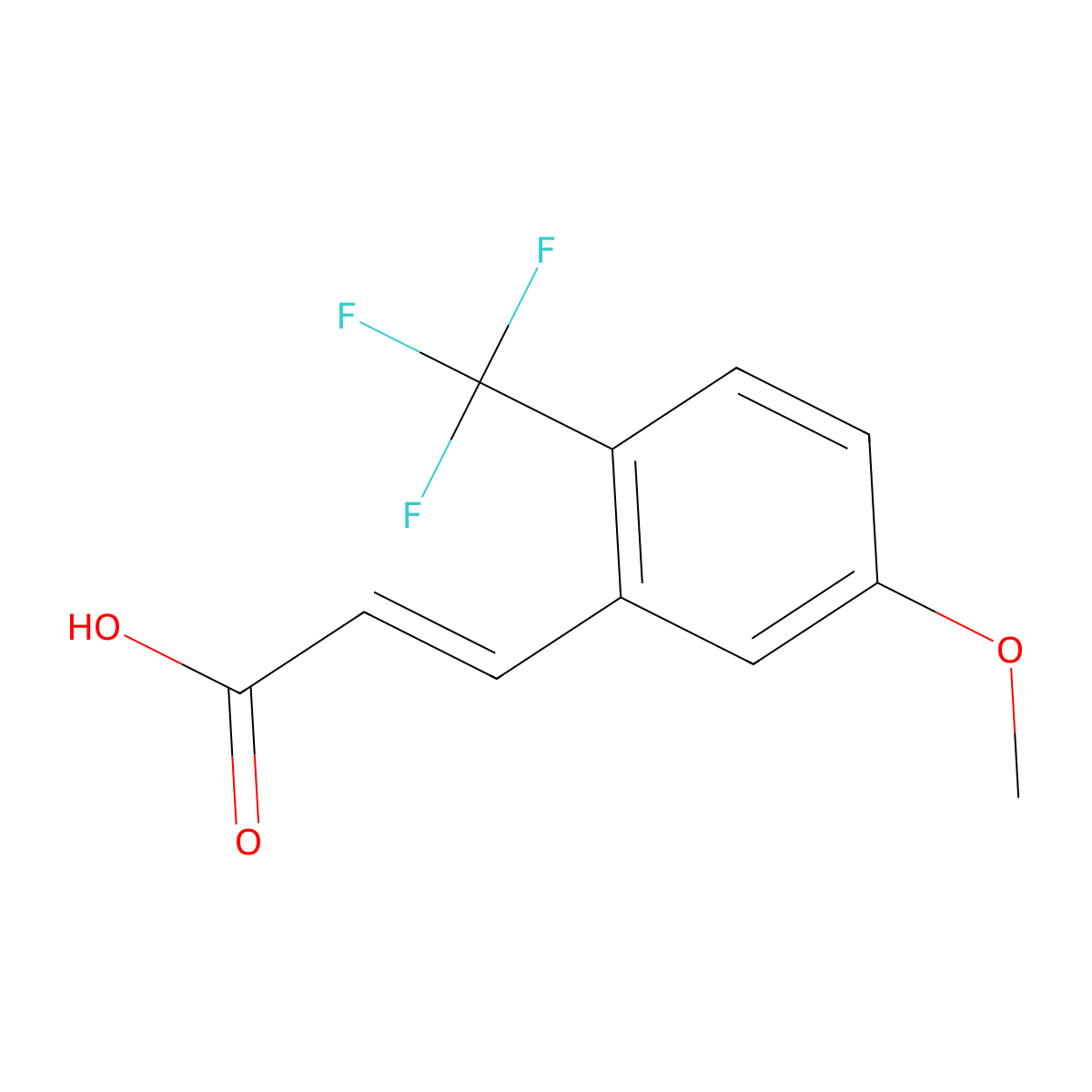 5-Methoxy-2-(trifluoromethyl)cinnamic acid molecular structure, CAS 1214790-92-7