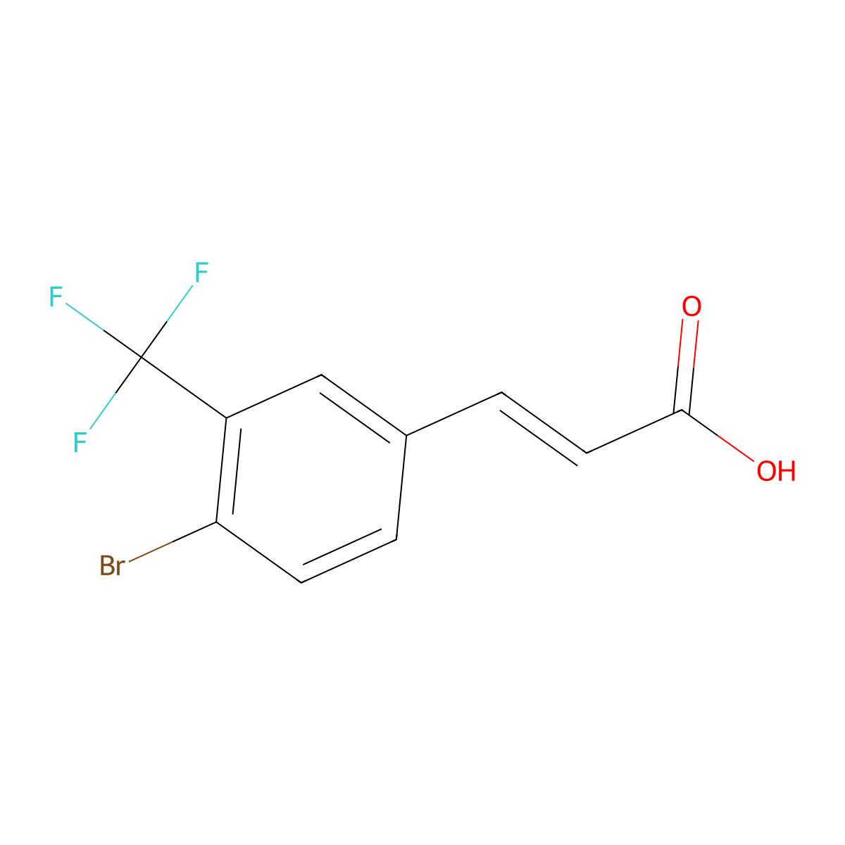 4-Bromo-3-(trifluoromethyl)cinnamic acid molecular structure, CAS 1214791-01-1