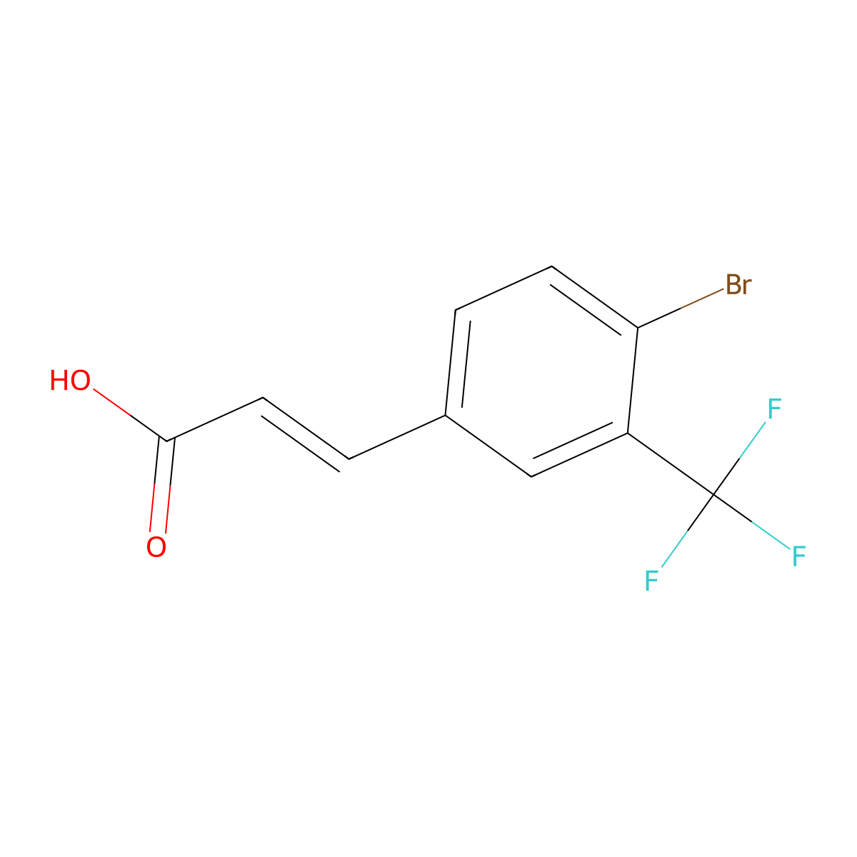 4-Bromo-3-(trifluoromethyl)cinnamic acid molecular structure, CAS 1214791-01-1