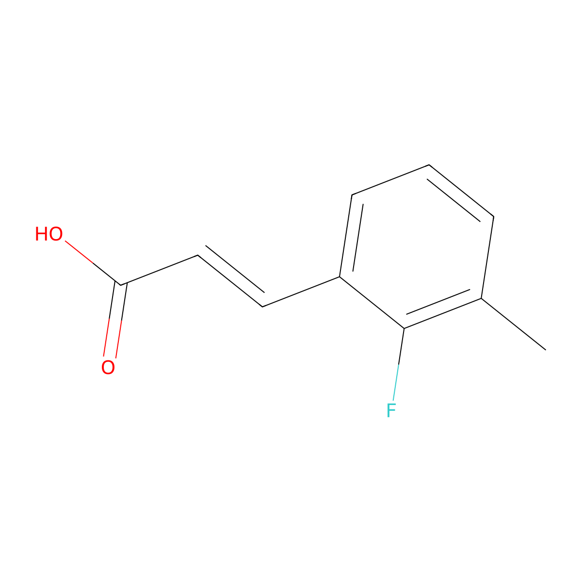 2-Fluoro-3-methylcinnamic acid molecular structure, CAS 1214791-11-3