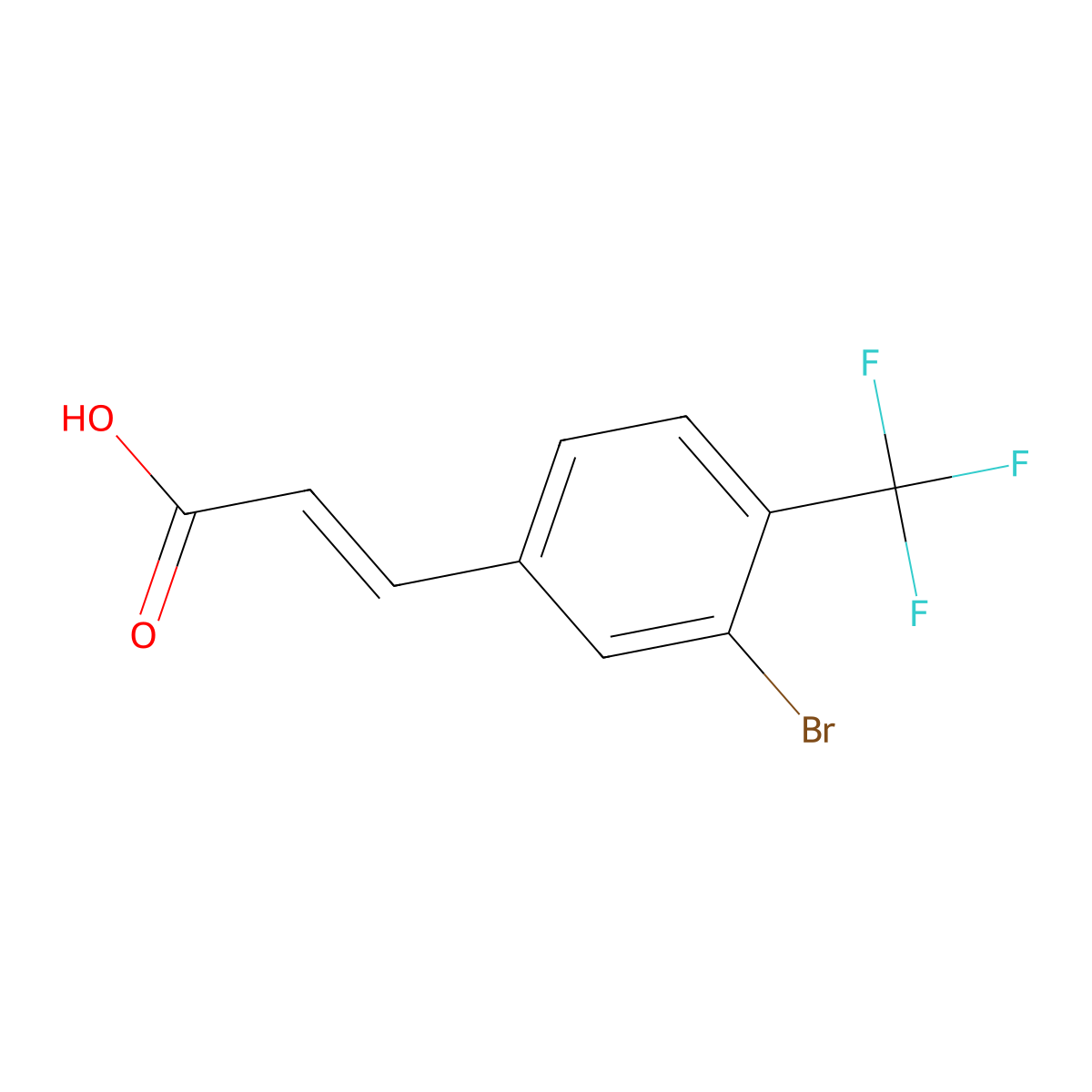 3-Bromo-4-(trifluoromethyl)cinnamic acid molecular structure, CAS 1214791-45-3