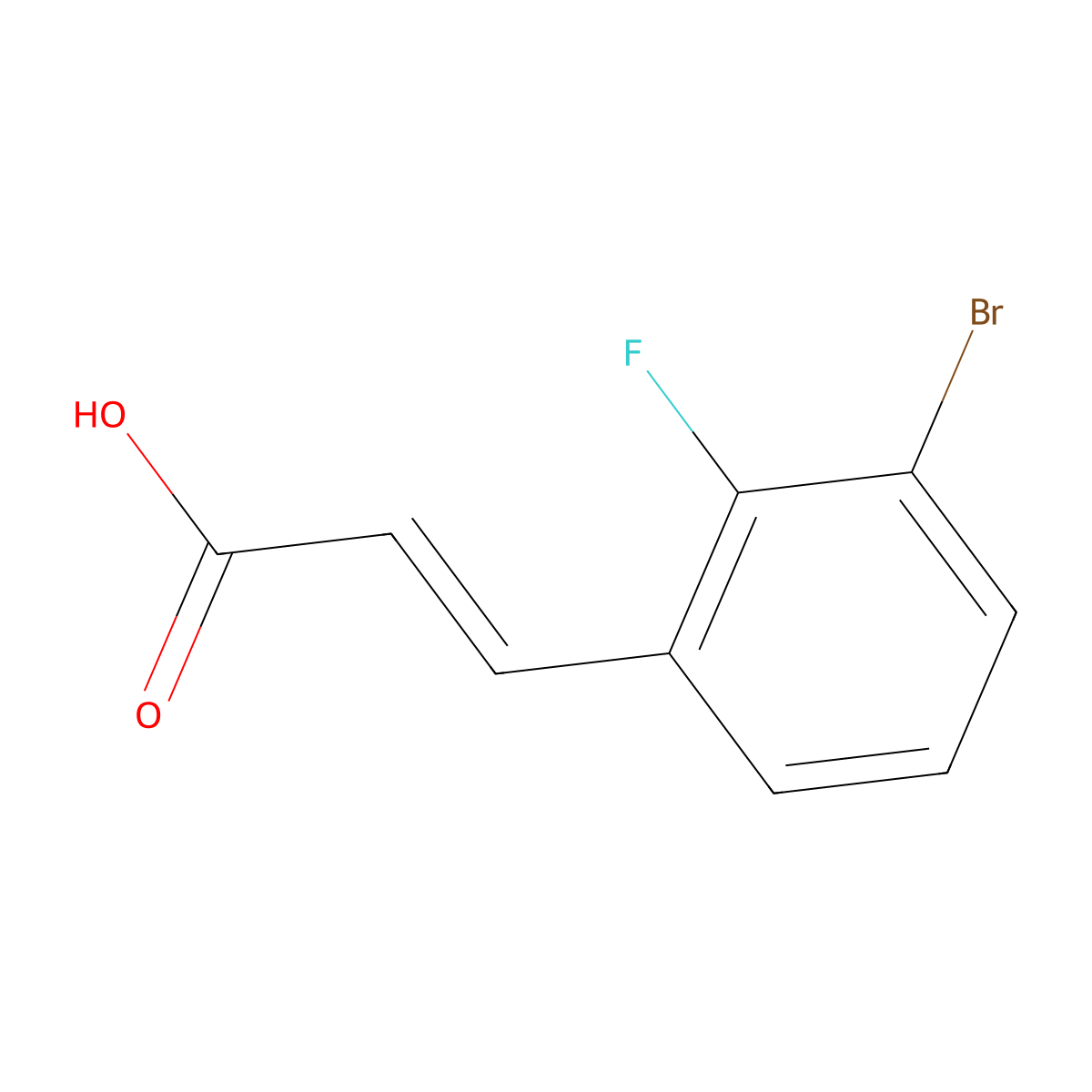 3-Bromo-2-fluorocinnamic acid molecular structure, CAS 1214791-57-7