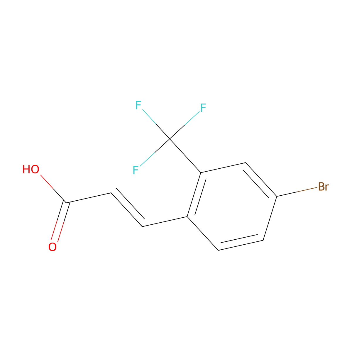 4-Bromo-2-(trifluoromethyl)cinnamic acid molecular structure, CAS 1214791-63-5