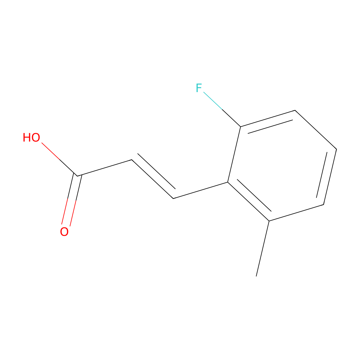 3-(2-Fluoro-6-methylphenyl)prop-2-enoic acid molecular structure, CAS 1214791-65-7