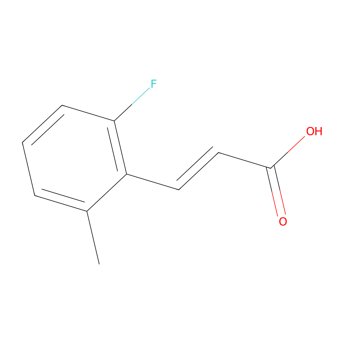 3-(2-Fluoro-6-methylphenyl)prop-2-enoic acid molecular structure, CAS 1214791-65-7