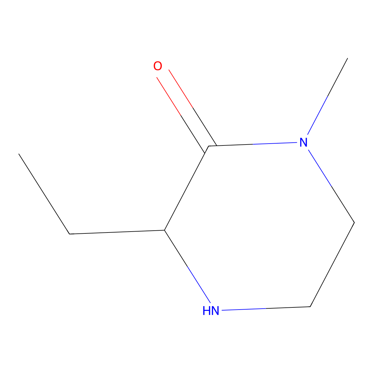 3-Ethyl-1-methylpiperazin-2-one molecular structure, CAS 1214796-54-9