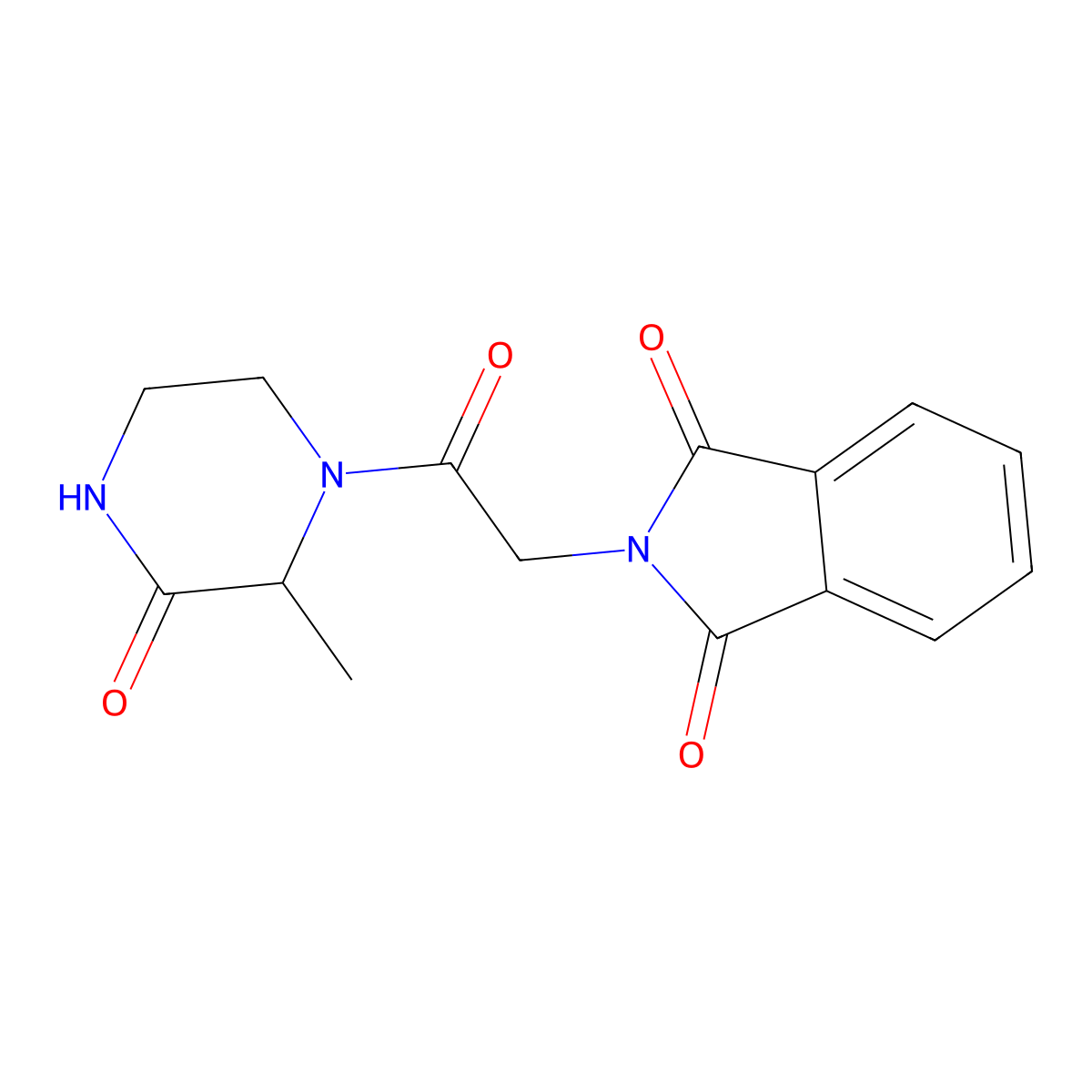 2-(2-(2-Methyl-3-oxopiperazin-1-yl)-2-oxoethyl)isoindoline-1,3-dione molecular structure, CAS 1214807-10-9