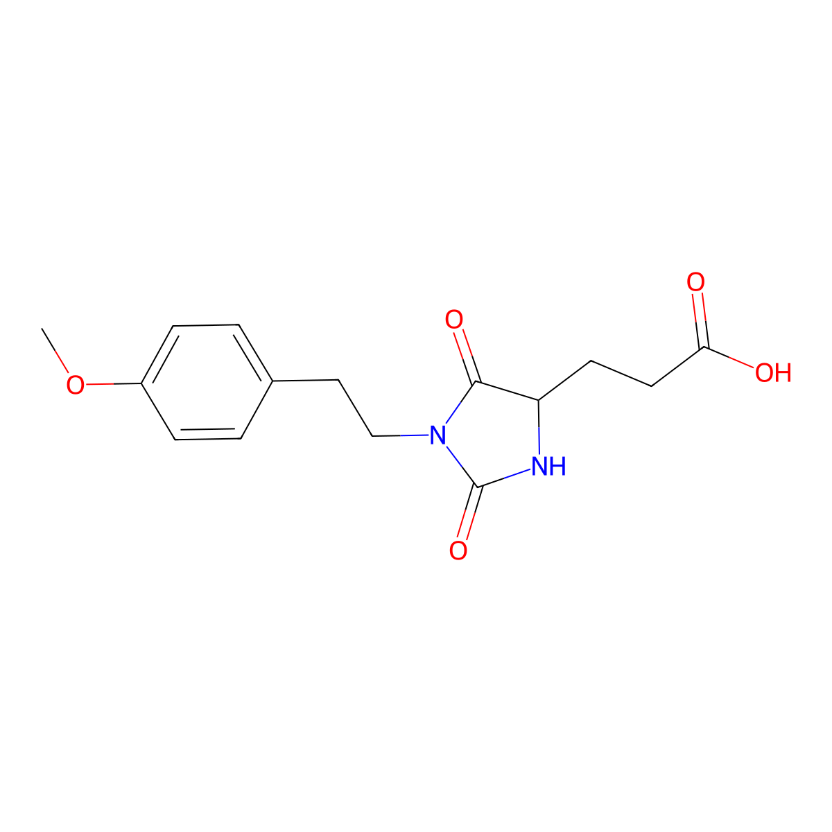 3-{1-[2-(4-Methoxyphenyl)ethyl]-2,5-dioxoimidazolidin-4-yl}propanoic acid molecular structure, CAS 1214817-15-8