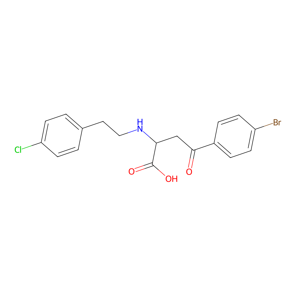 4-(4-Bromophenyl)-2-{[2-(4-chlorophenyl)ethyl]amino}-4-oxobutanoic acid molecular structure, CAS 1214820-44-6