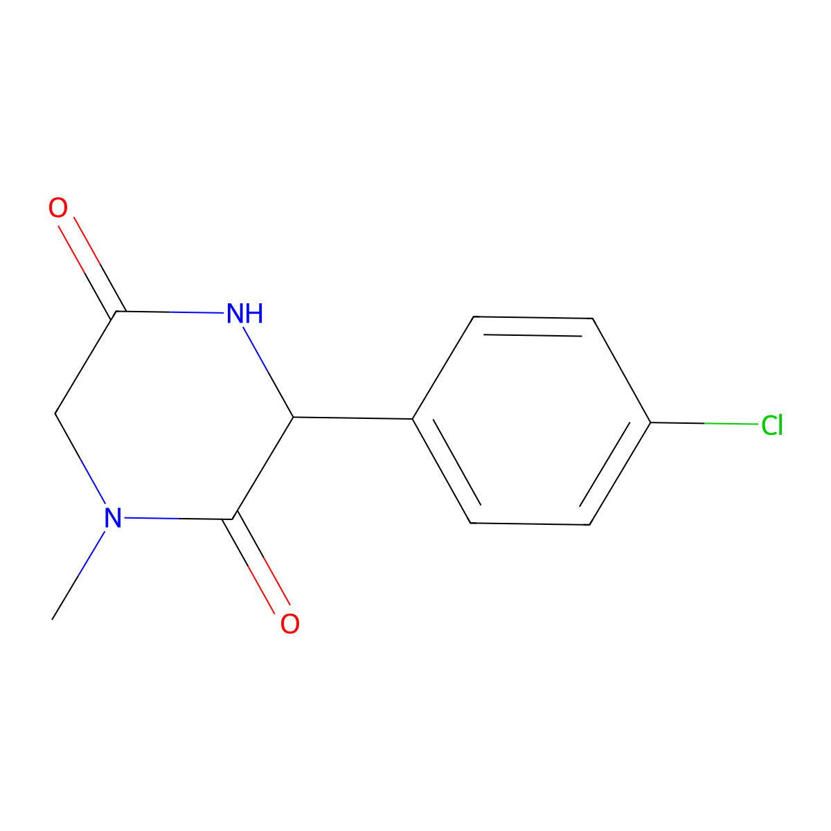 3-(4-Chlorophenyl)-1-methylpiperazine-2,5-dione molecular structure, CAS 1214831-35-2