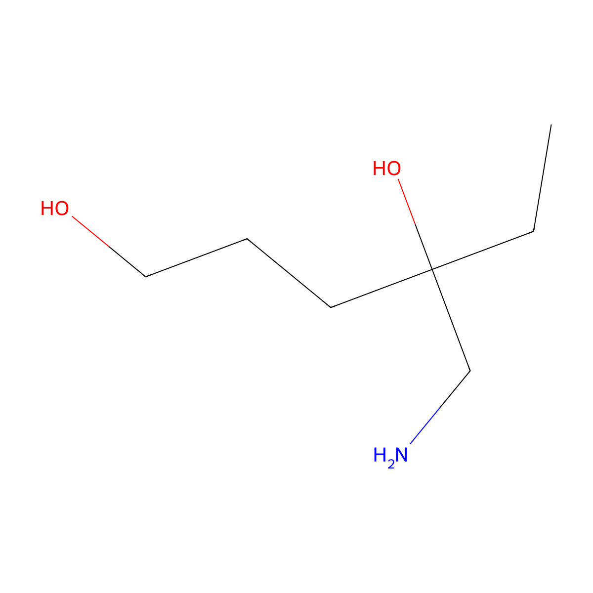 4-(Aminomethyl)hexane-1,4-diol molecular structure, CAS 1214839-01-6
