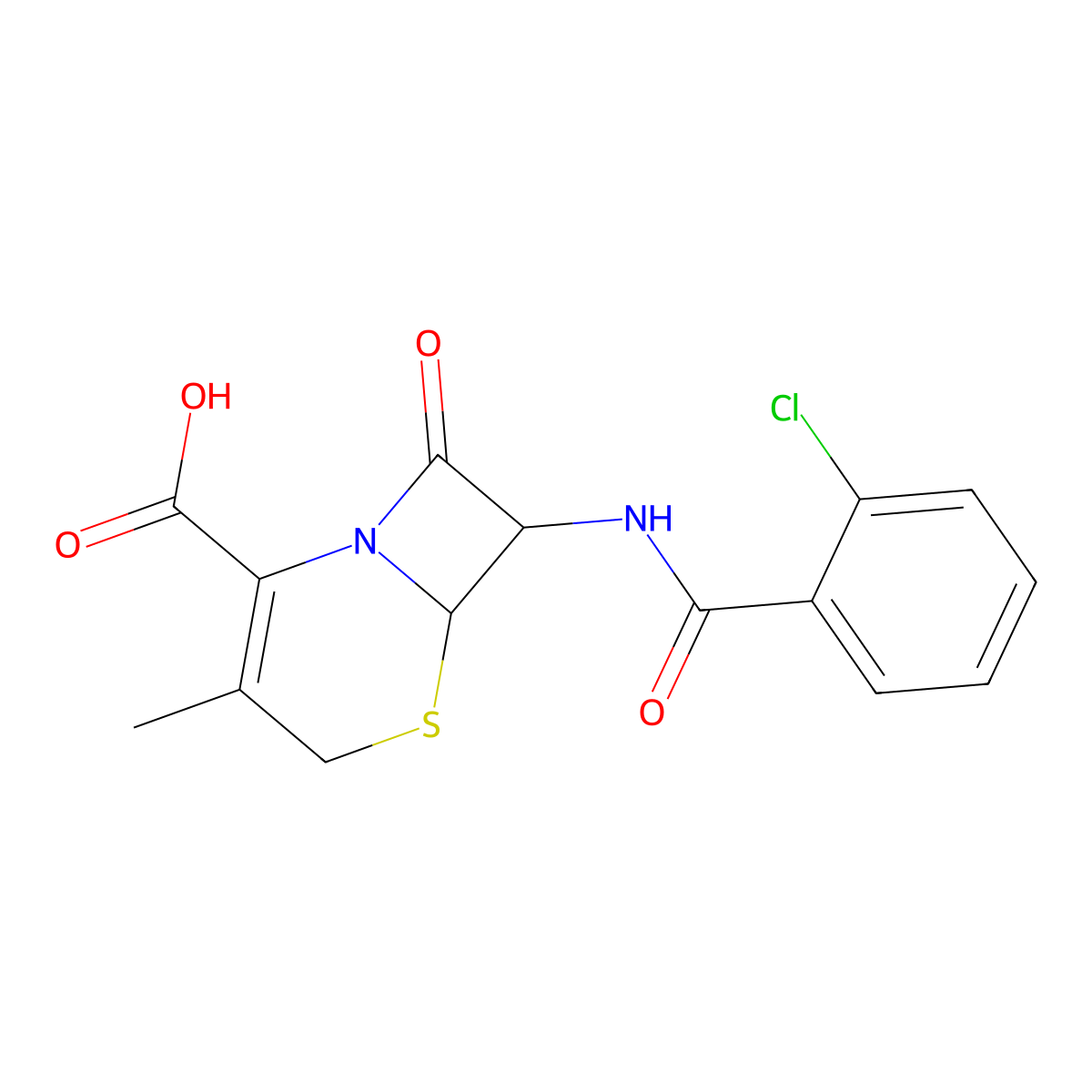 7-[(2-Chlorobenzoyl)amino]-3-methyl-8-oxo-5-thia-1-azabicyclo[4.2.0]oct-2-ene-2-carboxylic acid molecular structure, CAS 1214840-98-8