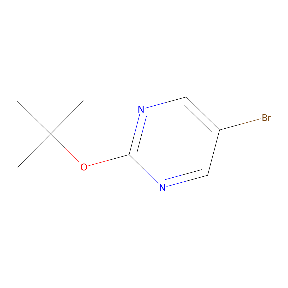 5-Bromo-2-(tert-butoxy)pyrimidine molecular structure, CAS 121487-13-6