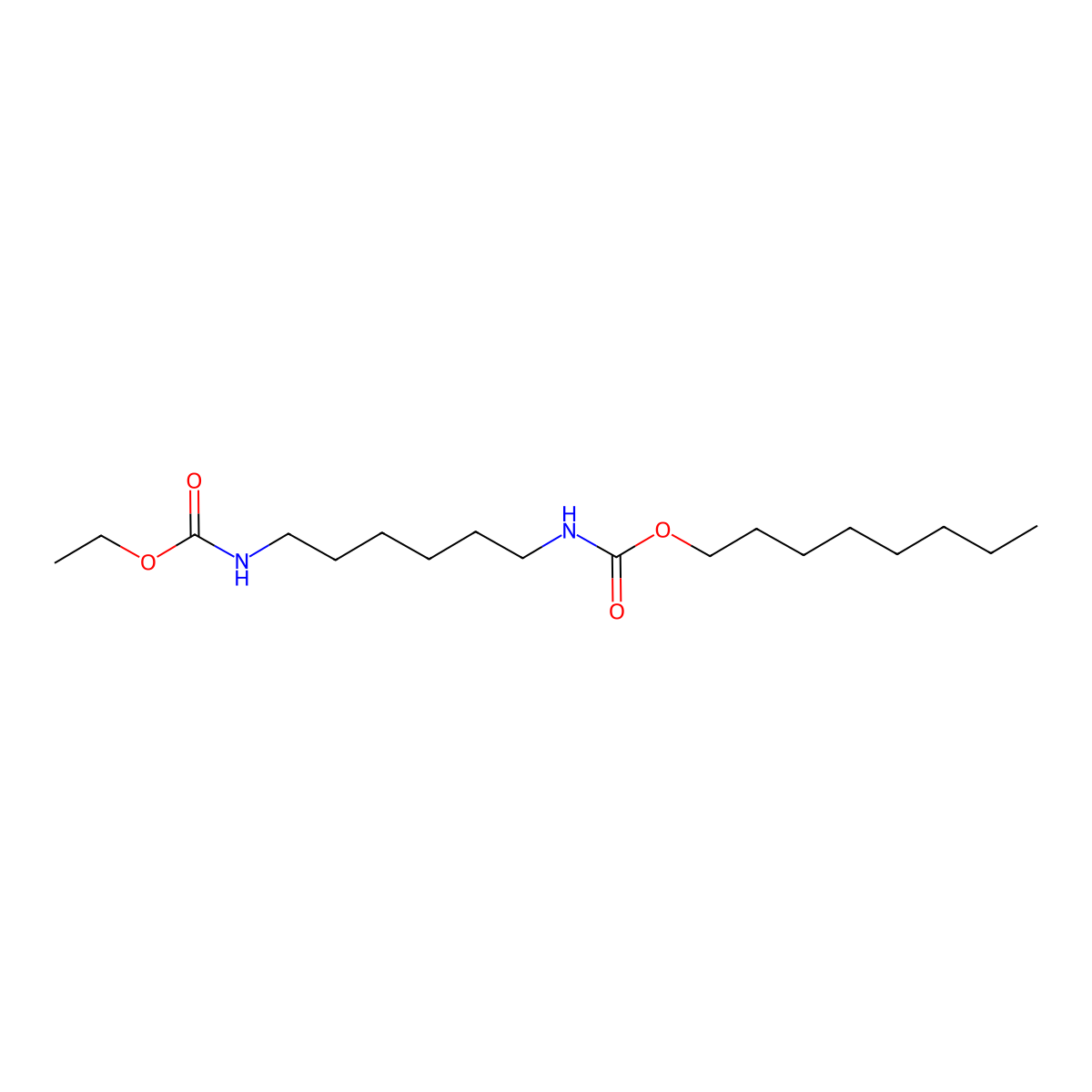 Ethyl octyl hexane-1,6-diyldicarbamate molecular structure, CAS 121487-66-9