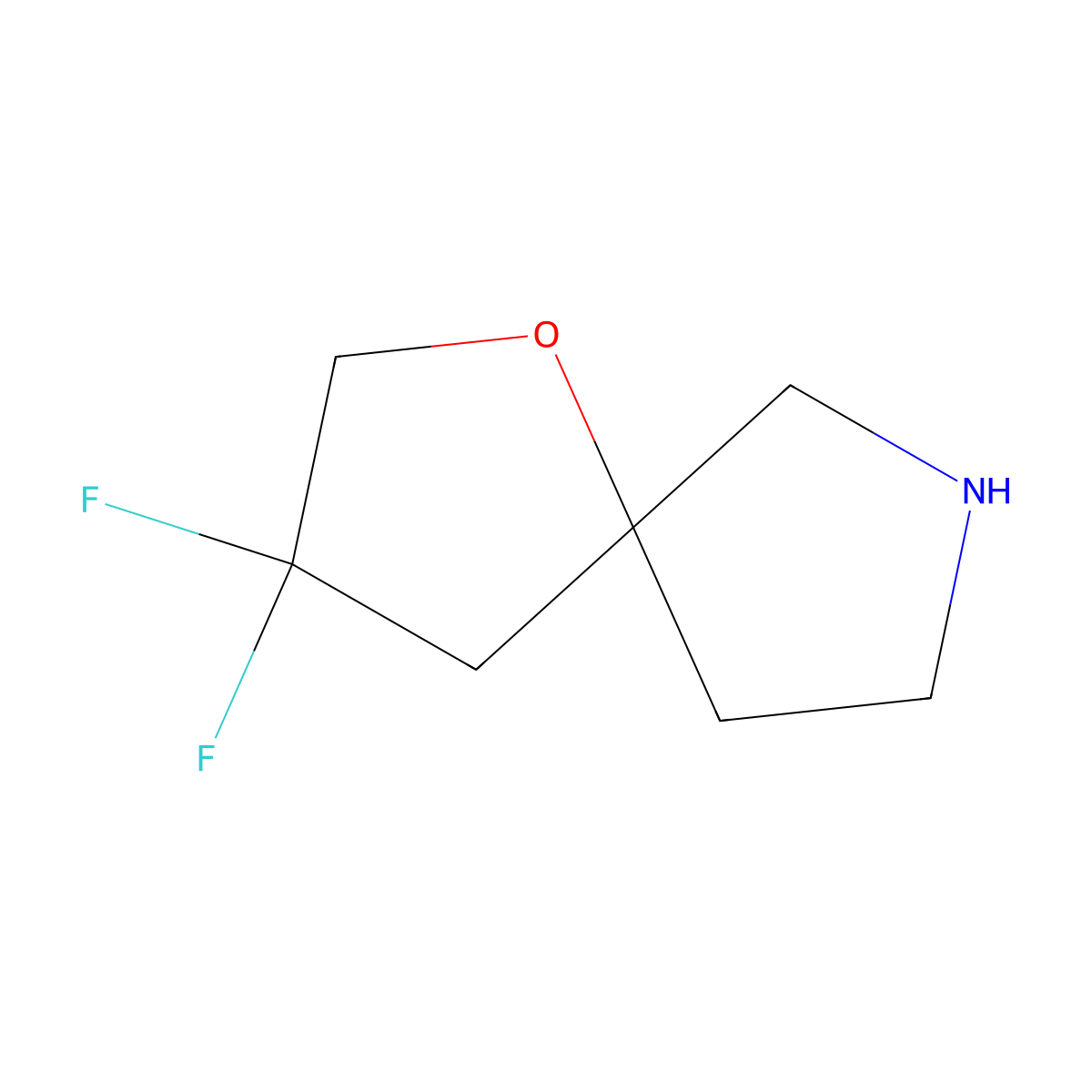 3,3-Difluoro-1-oxa-7-azaspiro[4.4]nonane molecular structure, CAS 1214875-06-5