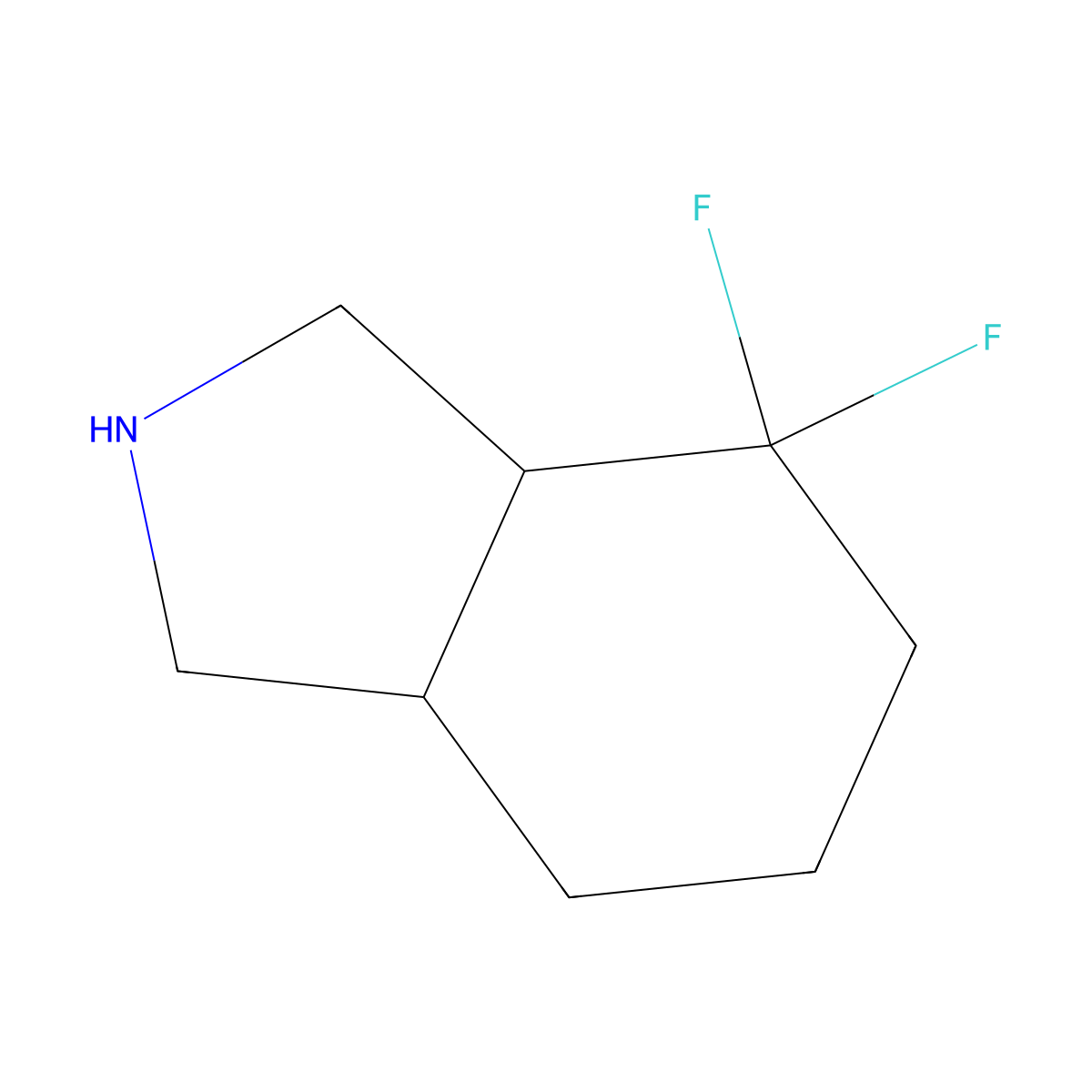 4,4-difluoro-octahydro-1H-isoindole molecular structure, CAS 1214875-22-5