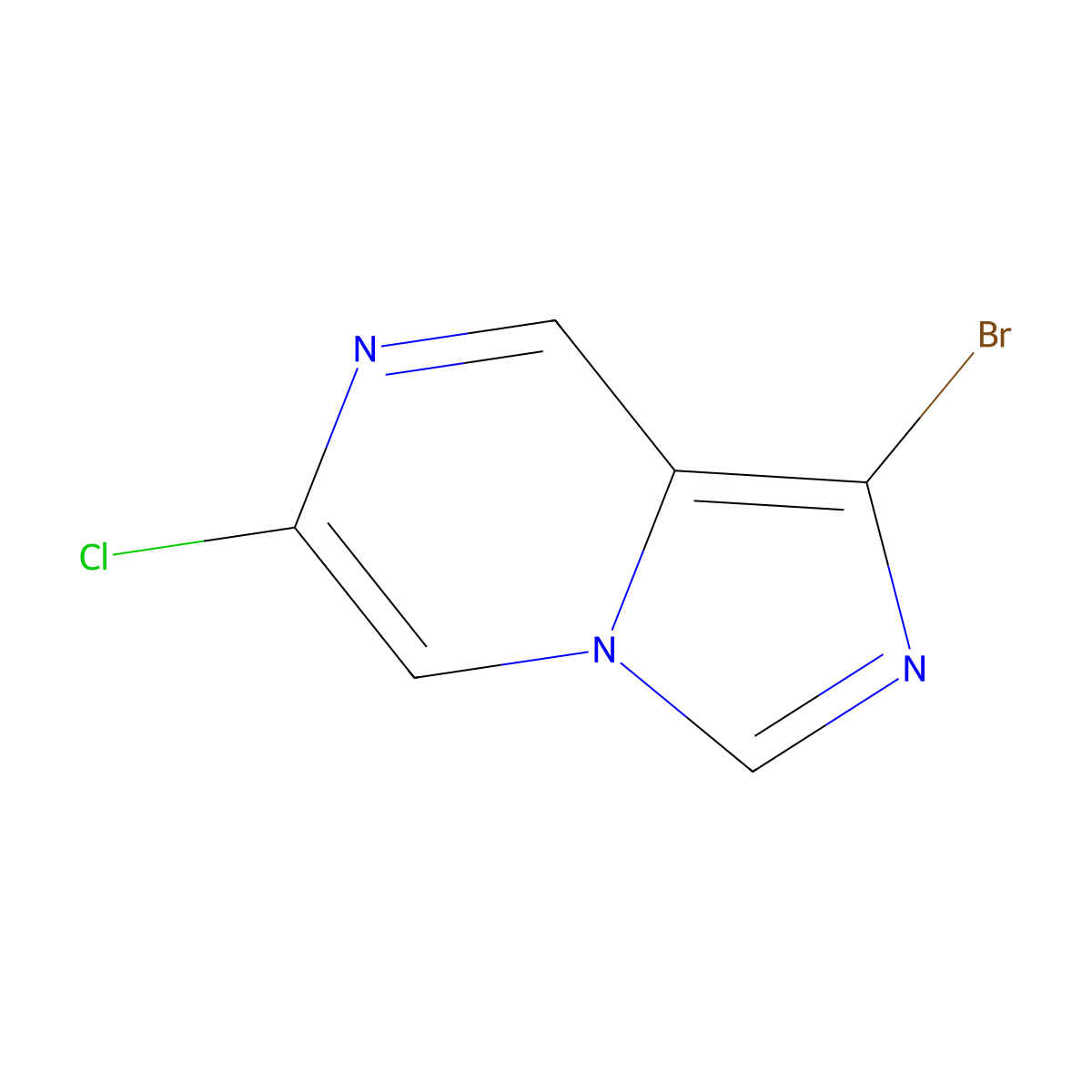 1-Bromo-6-chloroimidazo(1,5-A)pyrazine molecular structure, CAS 1214875-29-2