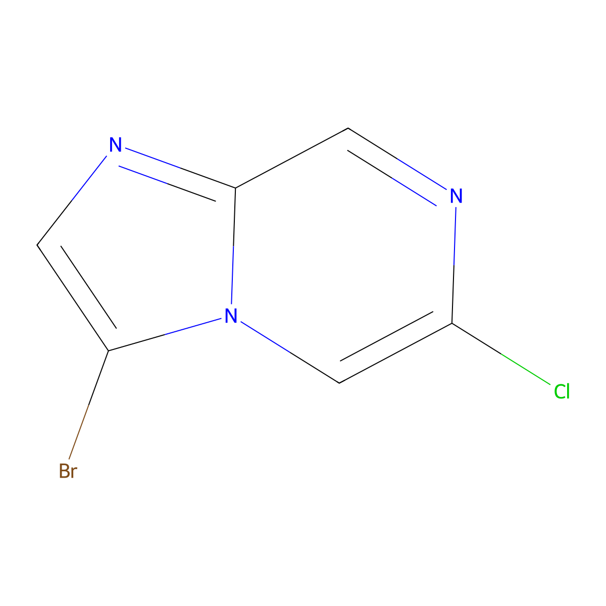 3-Bromo-6-chloroimidazo[1,2-a]pyrazine molecular structure, CAS 1214875-36-1