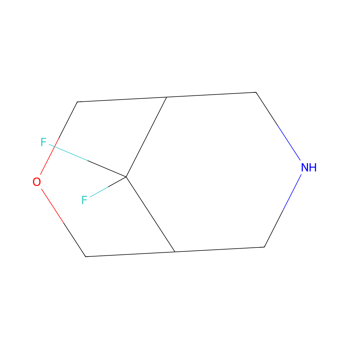 9,9-Difluoro-3-oxa-7-azabicyclo[3.3.1]nonane molecular structure, CAS 1214875-39-4