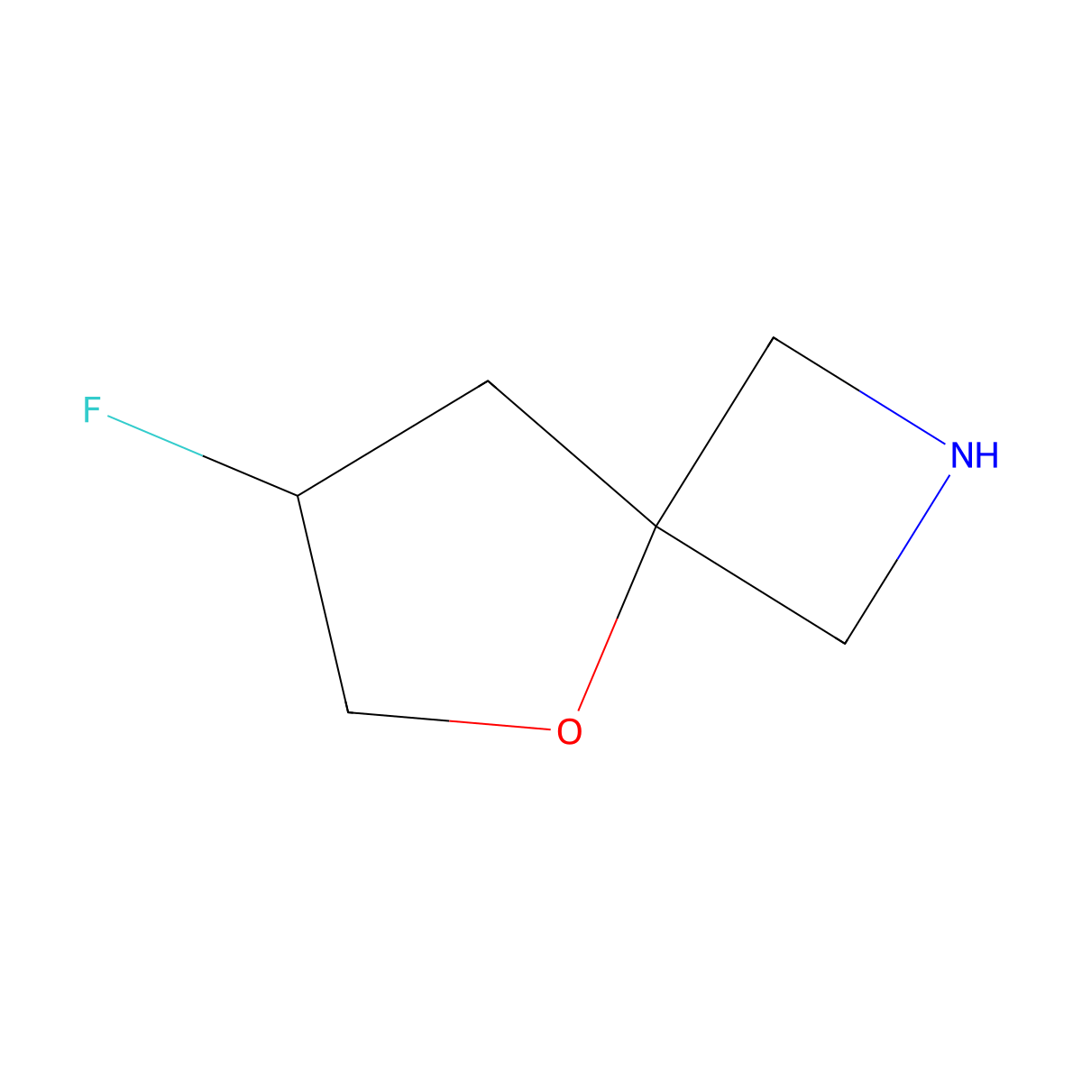 7-Fluoro-5-oxa-2-azaspiro[3.4]octane molecular structure, CAS 1214875-48-5