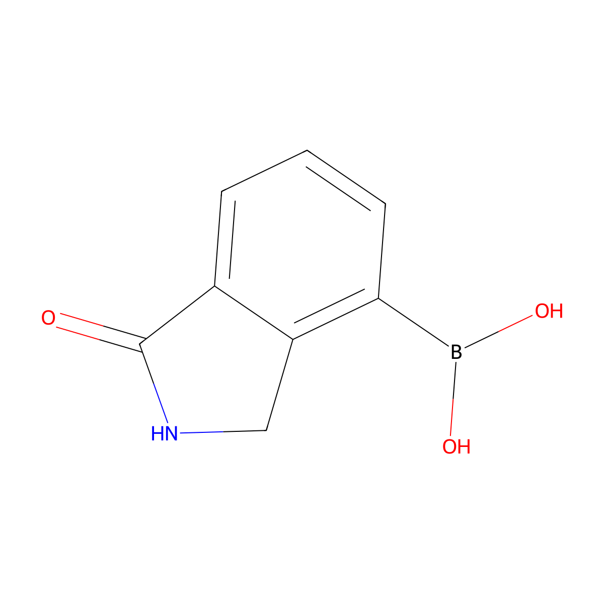 1-Oxoisoindolin-4-ylboronic acid molecular structure, CAS 1214899-66-7