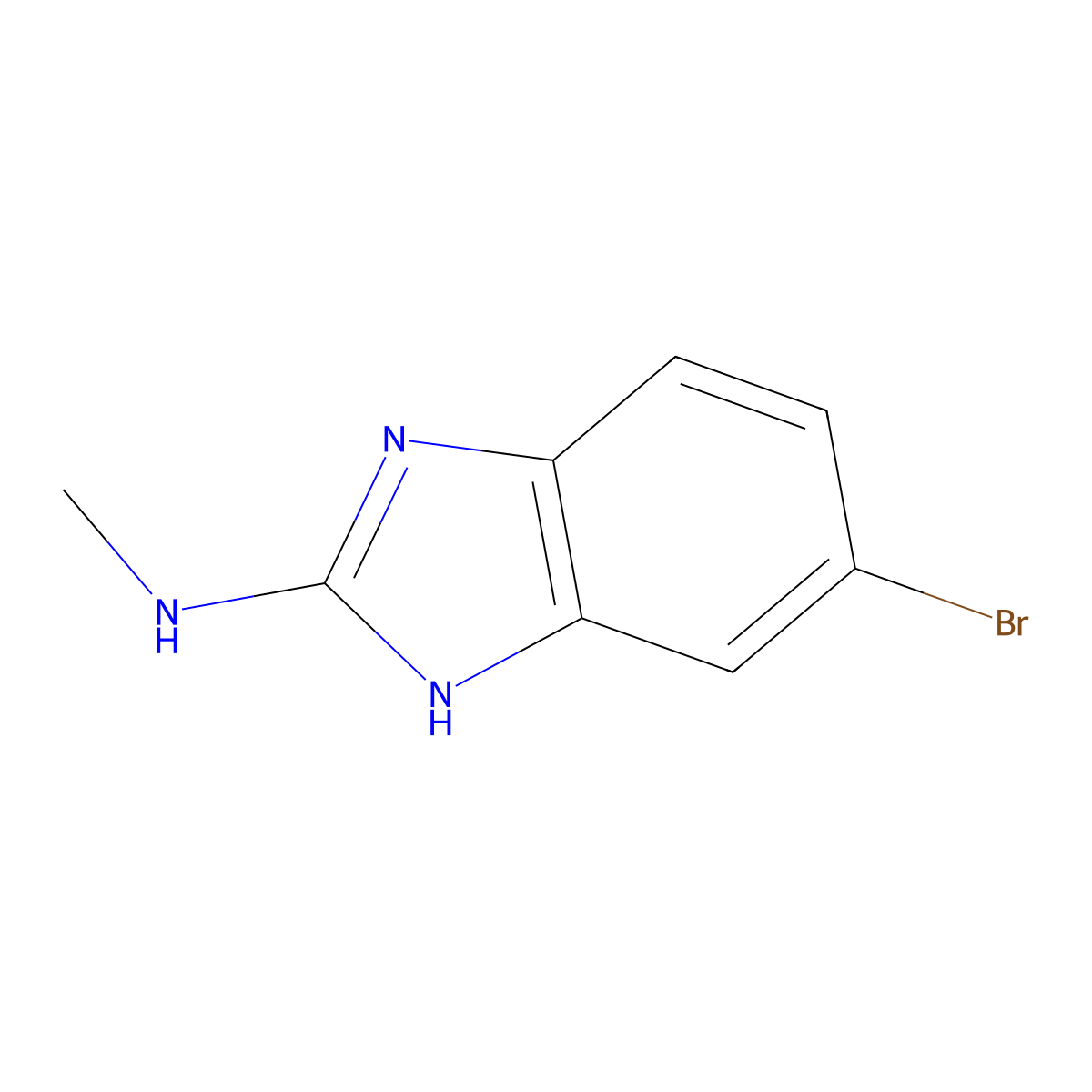 6-bromo-N-methyl-1H-benzo[d]imidazol-2-amine molecular structure, CAS 1214899-75-8