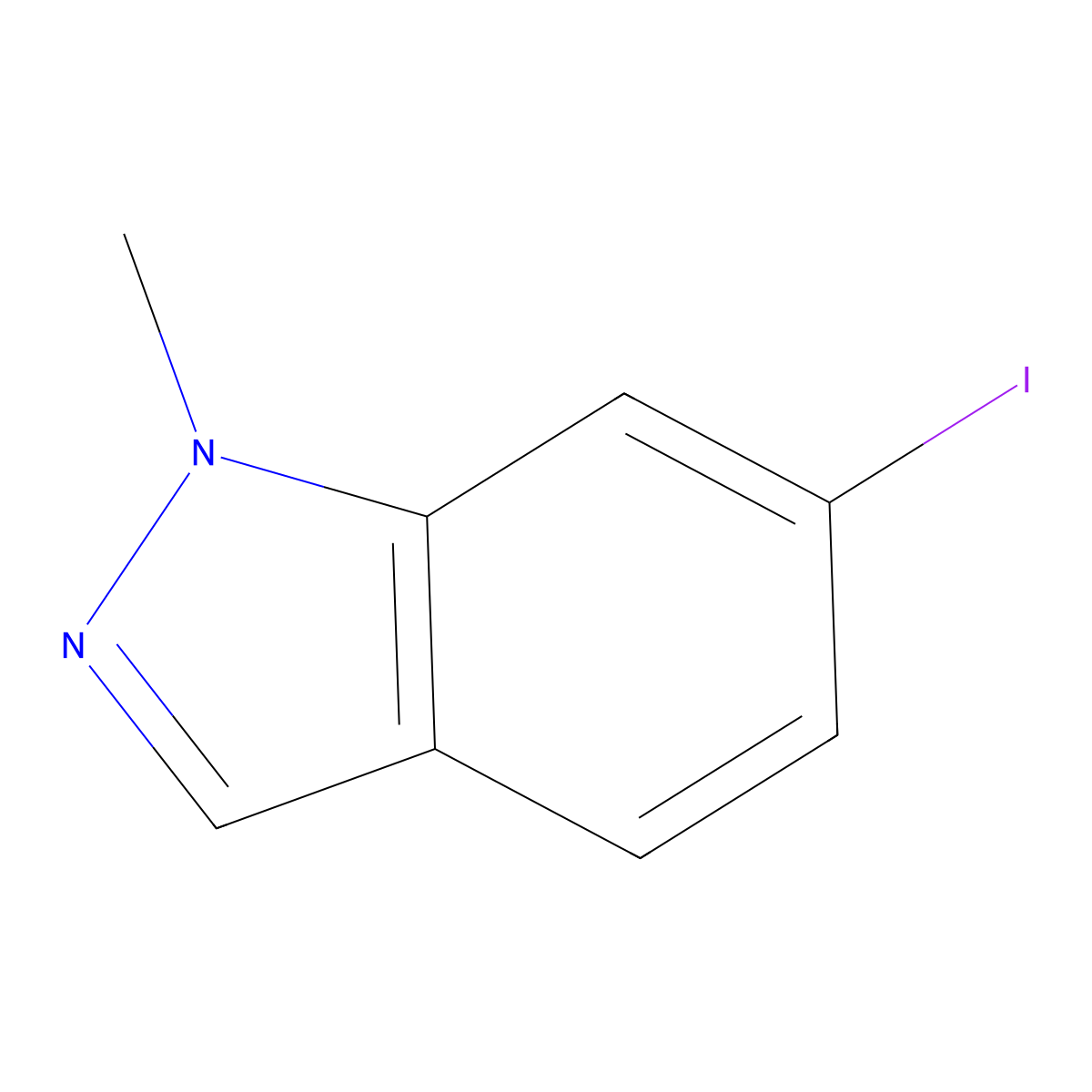 6-Iodo-1-methyl-1H-indazole molecular structure, CAS 1214899-83-8