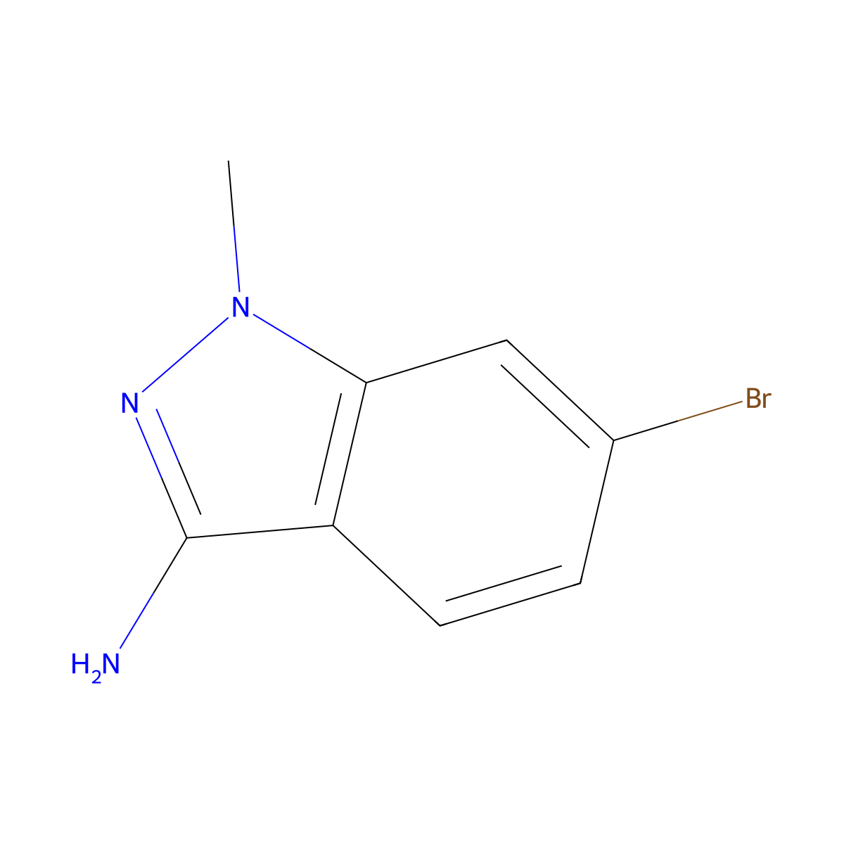 6-Bromo-1-methyl-1H-indazol-3-amine molecular structure, CAS 1214899-85-0