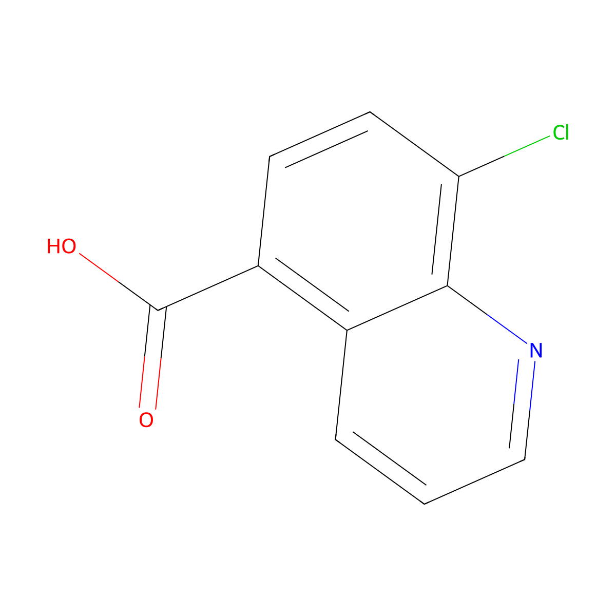 8-Chloro-5-quinolinecarboxylic acid molecular structure, CAS 121490-68-4