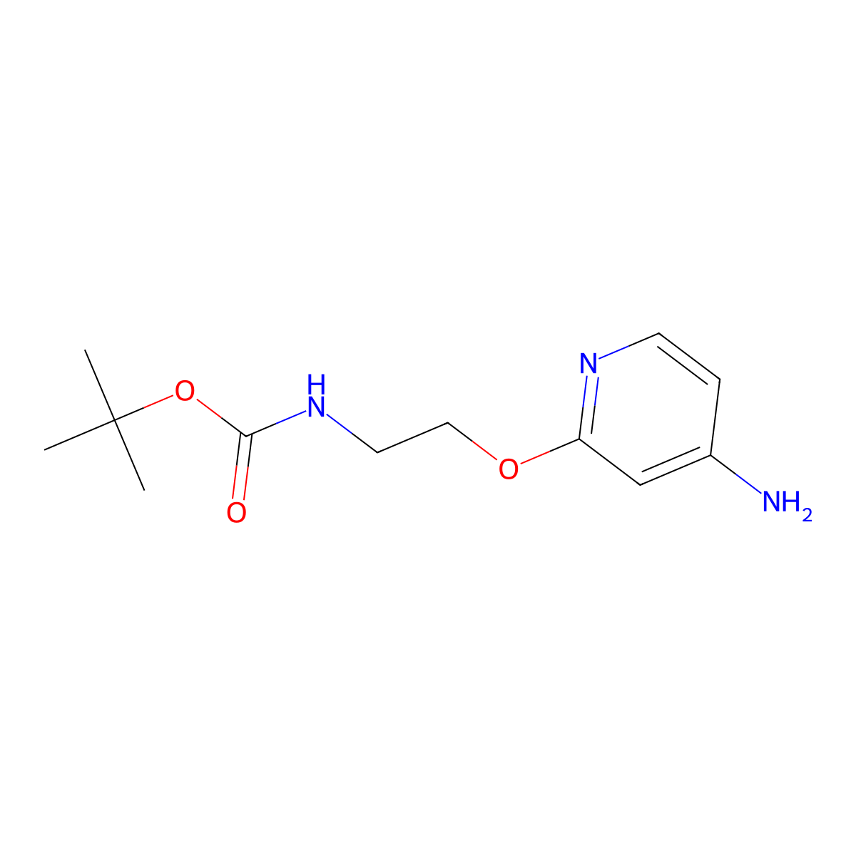 Tert-butyl 2-(4-aminopyridin-2-yloxy)ethylcarbamate molecular structure, CAS 1214900-10-3