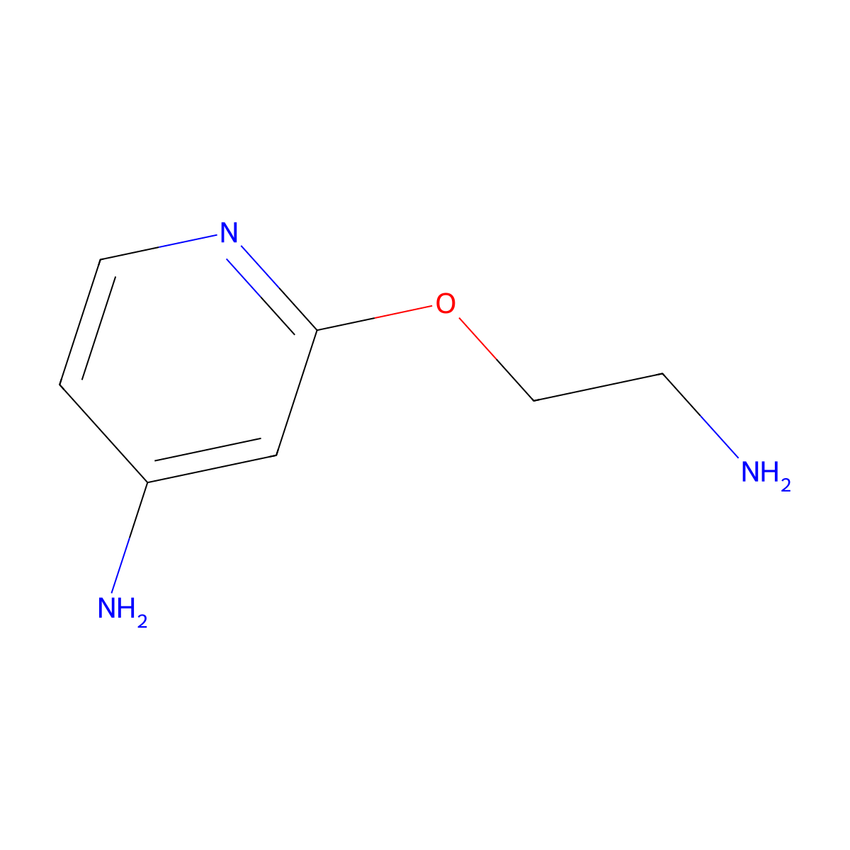 4-Pyridinamine, 2-(2-aminoethoxy)- molecular structure, CAS 1214900-11-4