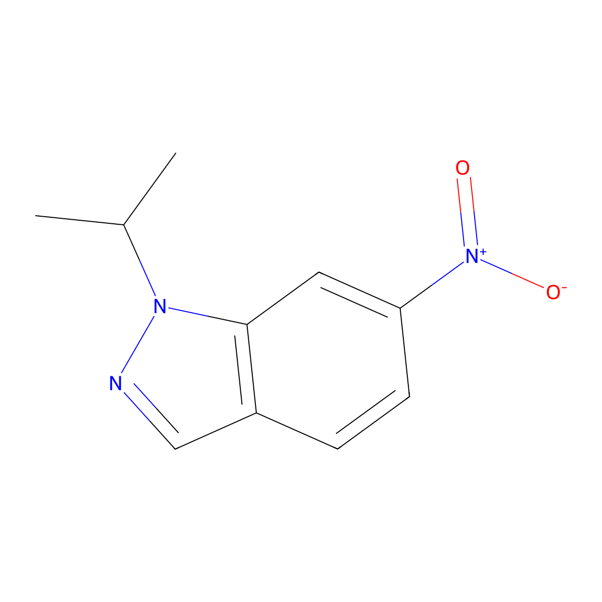 1-isopropyl-6-nitro-1H-indazole molecular structure, CAS 1214900-22-7