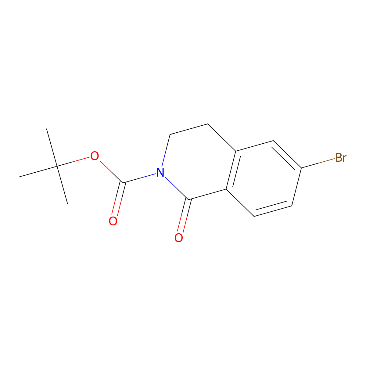 tert-butyl 6-bromo-1-oxo-3,4-dihydroisoquinoline-2(1H)-carboxylate molecular structure, CAS 1214900-33-0