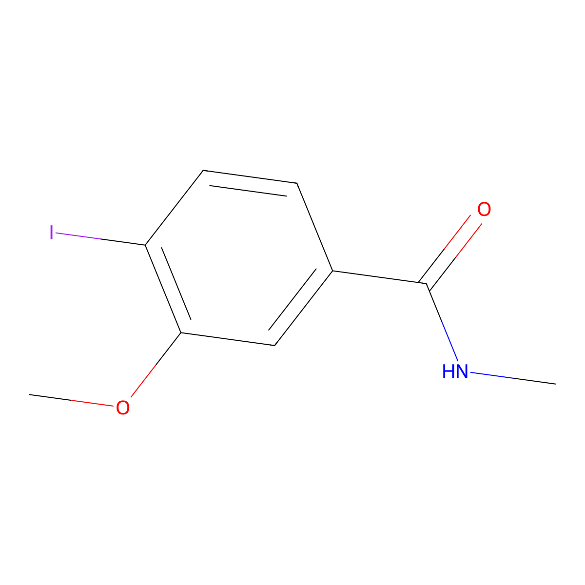4-iodo-3-methoxy-N-methylbenzamide molecular structure, CAS 1214900-48-7