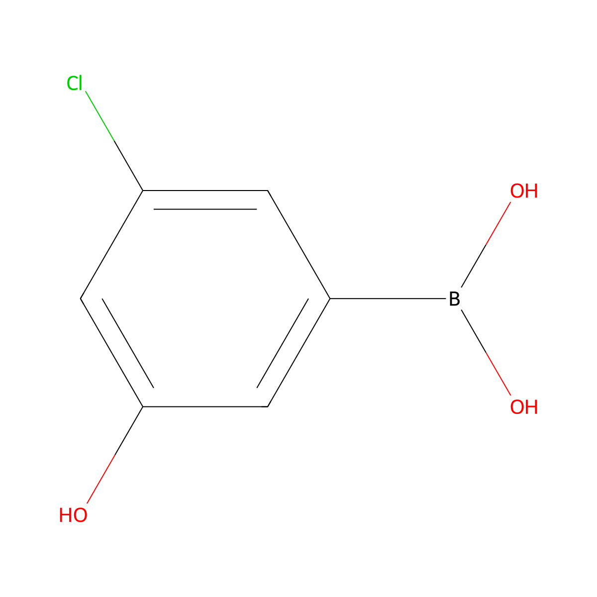 3-Chloro-5-hydroxyphenylboronic acid molecular structure, CAS 1214900-52-3