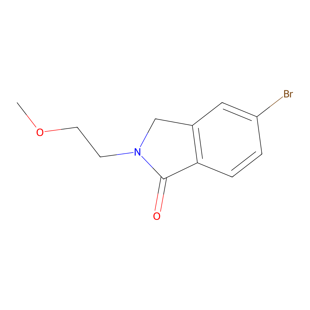 5-Bromo-2-(2-methoxyethyl)isoindolin-1-one molecular structure, CAS 1214900-60-3