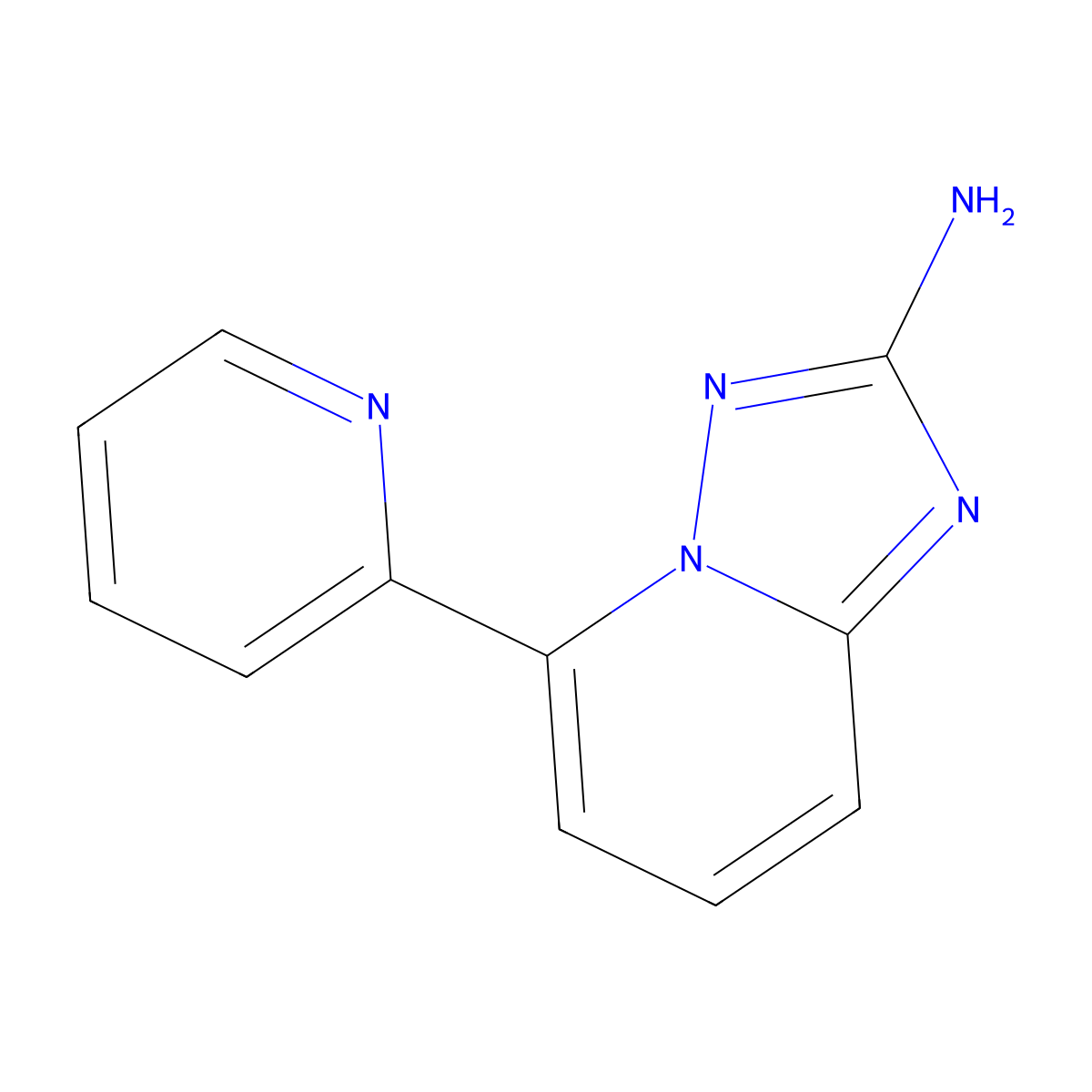 5-(2-Pyridinyl)-[1,2,4]triazolo[1,5-a]pyridin-2-amine molecular structure, CAS 1214901-31-1