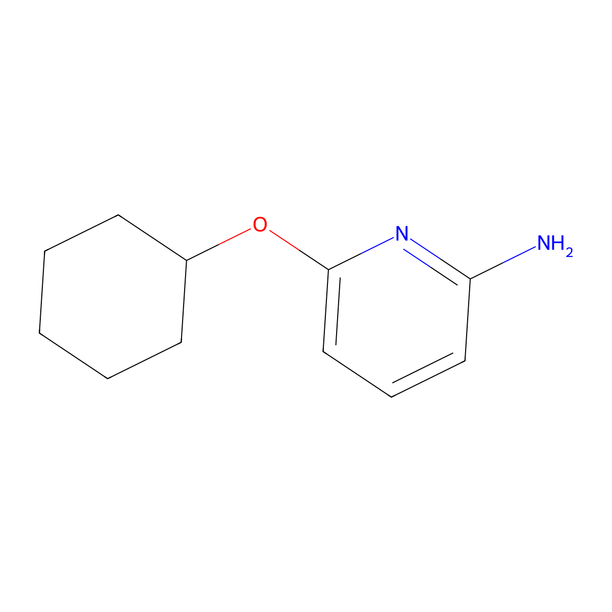 6-(Cyclohexyloxy)pyridin-2-amine molecular structure, CAS 1214901-38-8