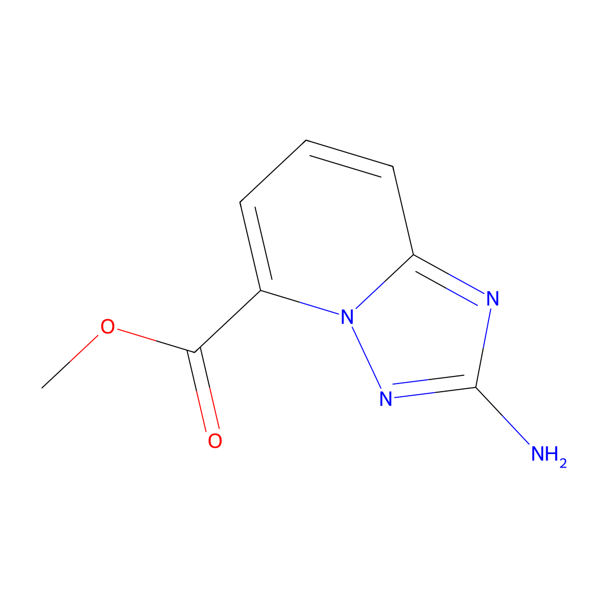 Methyl 2-amino-[1,2,4]triazolo[1,5-a]pyridine-5-carboxylate molecular structure, CAS 1214902-53-0