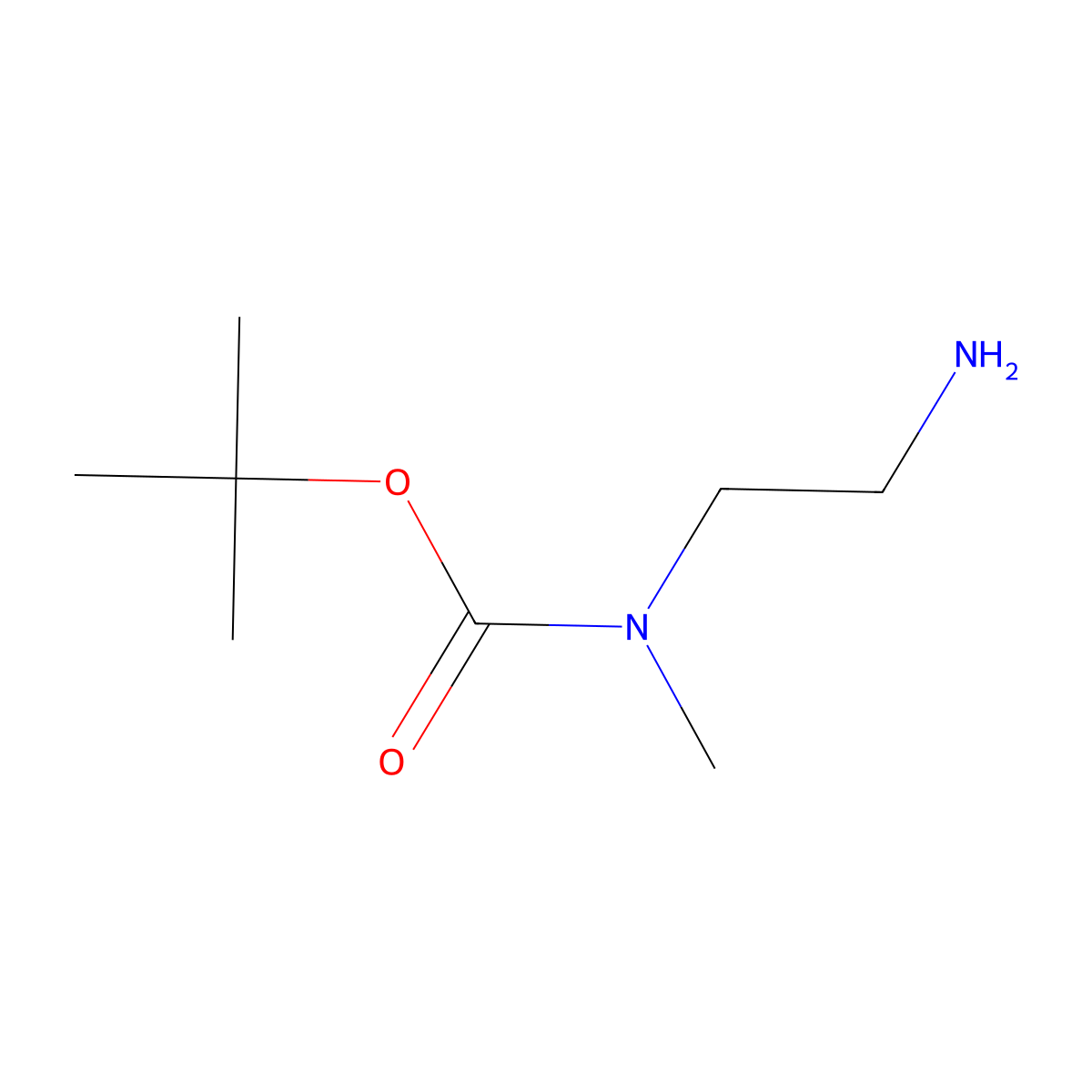 N-Boc-N-methylethylenediamine molecular structure, CAS 121492-06-6